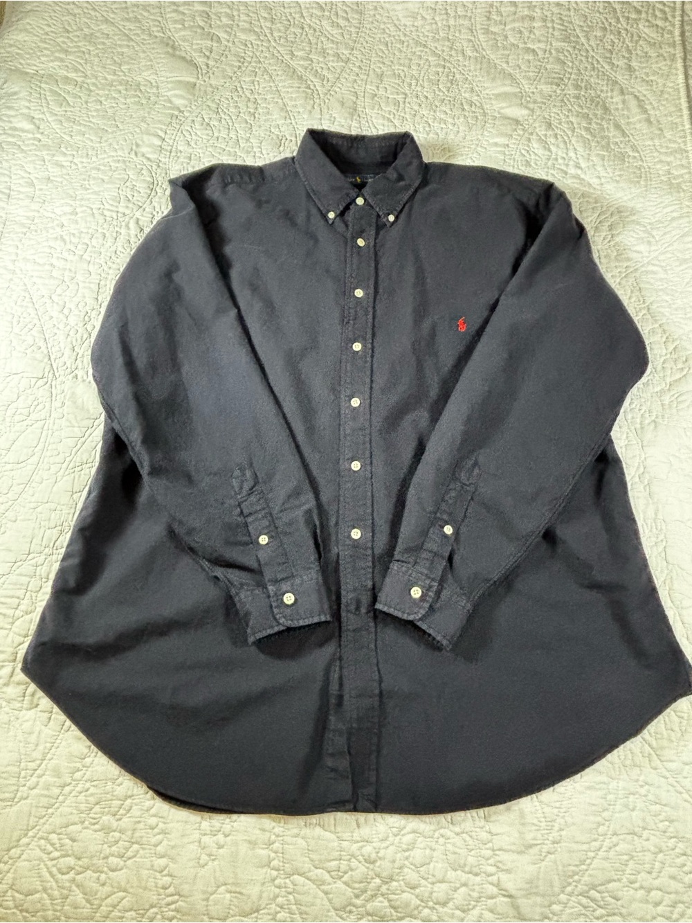 Ralph Lauren Navy Button-Down Shirt XLT